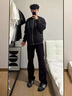 楠笙記bootcut黑色彎刀牛仔褲男士潮牌春秋寬松cleanfit微喇直筒長(zhǎng)褲子 黑色 XL 曬單實(shí)拍圖
