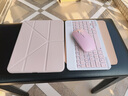 鹵般適用于ipad迷你7平板保護(hù)套新款帶鍵盤ipadmini6外殼7.9英寸外接藍(lán)牙鼠標(biāo)套裝5/4橫豎支撐3+y折疊 漾粉【Y+三折】橫豎支撐/防彎抗摔】 iPad Mini1/2/3(7.9英寸) 曬單實(shí)拍圖