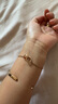 丹尼爾惠靈頓（DanielWellington）dw手鏈女首飾玫瑰金小雙環(huán)手鏈七夕情人節(jié)禮物送女友DW00400168 曬單實(shí)拍圖