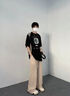 SWAMP AREA亞麻山本褲男夏薄款寬松透氣垂感闊腿棉麻休閑長褲KS2583杏色XL 曬單實拍圖
