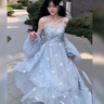 歐黛秀吊帶連衣裙女夏季裙子開(kāi)衫兩件套 時(shí)尚氣質(zhì)藍(lán)色碎花裙搭配長(zhǎng)袖一 藍(lán)色耐曬開(kāi)衫 收藏關(guān)注優(yōu)先發(fā)貨 L 曬單實(shí)拍圖