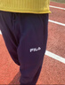 FILA 斐樂官方楊冪同款梭織長褲時尚簡約寬松休閑褲子女 椋鳥藍-DB L （170/70A/L） 曬單實拍圖