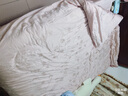 水星家紡四件套床上A類(lèi)100支天絲?涼感萊賽爾提花床單被套單雙人1.5m床粉韻 曬單實(shí)拍圖