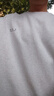 FPA涼感運動印花短袖夏季寬松圓領(lǐng)重磅運動情侶裝潮牌半袖白色t恤男 燕麥色 L 曬單實拍圖
