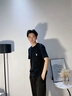 花花公子【3件裝】短袖t恤男純棉夏季簡(jiǎn)約修身圓領(lǐng)男士上衣打底衫男裝體恤 白色+黑色【2件裝】100%純棉 4XL 【建議175-185斤】 曬單實(shí)拍圖