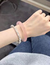 京瑩【七夕情人節(jié)禮物】天然粉水晶手鐲女招桃花轉(zhuǎn)運(yùn)粉色圓條冰種玉鐲 曬單實(shí)拍圖