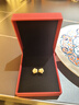 中國黃金（CHINA GOLD）足金玫瑰花耳釘女款花朵耳飾環(huán)母親節(jié)情人節(jié)禮物送女友老婆媽媽 玫瑰花耳釘【一對】約1.5g 曬單實拍圖