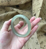 拾想和田玉手鐲青白玉手鐲和田玉女士晴水色青玉鐲子玉石玉鐲附證書(shū) 圈口55mm 曬單實(shí)拍圖