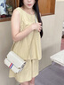 古士旗法國品牌包包女包2025新款單肩包女士斜挎包小方包七夕情人節(jié)禮物 米白色【Off white】 送老婆送女友送閨蜜送媽媽 曬單實拍圖