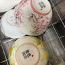 墨色家用陶瓷米飯碗高級感餐具吃飯碗新款特別好看十二花神4碗4筷 曬單實(shí)拍圖
