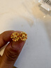 夢金園 太陽花黃金耳釘 向陽而生古法足金耳飾生日禮物女 一對金重約3.16g-克重多退少補(bǔ) 曬單實拍圖
