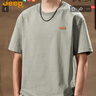 吉普（JEEP）260G重磅純棉短袖T恤男士2025夏季薄款寬松休閑落肩半袖體恤男裝 曬單實(shí)拍圖
