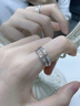 ALLOVE情侶戒指男女求婚銀對(duì)戒表白首飾七夕情人節(jié)禮物送女朋友老婆生日 曬單實(shí)拍圖