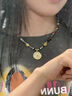 默研（MOYAN）金色民族風(fēng)吊墜項鏈女中古國風(fēng)小米珠復(fù)古串珠波西米亞彩色配飾 金色吊墜項鏈 曬單實拍圖