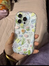 世韓適用蘋果16pro保護套iPhone16Pro保護殼帶掛繩鏡頭全包防摔氣囊透明保護殼創(chuàng)意彩繪可愛ins風(fēng)碎花 曬單實拍圖