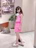 女童套裝夏季多巴胺穿搭2025新款女孩網(wǎng)紅洋氣時(shí)髦夏裝大童甜妹裝 套裝【背心+工裝裙】 140 曬單實(shí)拍圖