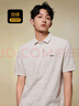 卡賓（CABBEEN）男裝印花Polo衫25夏季新款短袖翻領高級t恤男 杏色15 XL /180/52 曬單實拍圖