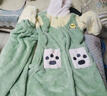 帕恰狗睡袍女冬季新款珊瑚絨可愛(ài)浴袍卡通睡衣學(xué)生加厚可外穿冬天 黃色小豬睡袍+褲子 L 曬單實(shí)拍圖