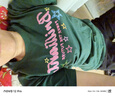真維斯（JEANSWEST）100%全棉短袖女款夏季2025新款寬松小個(gè)子韓版t恤女裝落肩半袖衫 墨綠 絢爛星星_Z XL 曬單實(shí)拍圖
