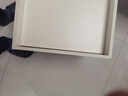 慕加（MUJIA）床頭柜簡約現(xiàn)代輕奢高級感置物架大容量雙抽簡易家用臥室收納柜 【雙抽帶拉手】暖白色40*40*42CM 組裝（贈送工具） 曬單實(shí)拍圖
