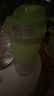 Glasslock 韓國進(jìn)口玻璃水杯加厚可愛情侶杯隨手杯可愛透明茶杯 鋼化玻璃不帶刻度綠附杯套 450ml 曬單實(shí)拍圖