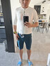 MBO夏季男子短袖騎行服簡(jiǎn)約百搭C101公路自行車(chē)騎行上衣暖雪白S 曬單實(shí)拍圖