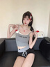 另約睡衣女款夏季吊帶性感薄款2025新款高級(jí)感可愛(ài)卡通貓咪家居服套裝 29311 灰底KT貓 M 曬單實(shí)拍圖