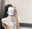 碧彩雅（BICAIYA）女大童夏裝新款洋氣初中生套裝中大童休閑襯衫短袖工裝褲兩件套潮 短袖襯衫+藍(lán)色工裝褲套裝 160 （M）碼 【建議90-105斤】 曬單實(shí)拍圖
