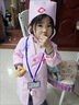 兒童醫(yī)生服裝白大褂小護(hù)士生套裝科學(xué)實(shí)驗(yàn)3-6歲職業(yè)過家家角色扮演服 短袖粉色護(hù)士三件套 衣服帽子工作證 120 曬單實(shí)拍圖