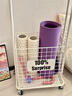 聚驪匯瑜伽墊收納筐室內帶輪體育健身器材架家用可移動(dòng)小推車(chē)籃球收納架 黑色-雙層-帶輪 曬單實(shí)拍圖