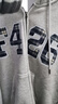 F426國潮牌秋季嘻哈寬松大logo格子貼繡衛衣外套 花灰  M 曬單實(shí)拍圖