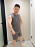 雅鹿夏天無袖睡衣男款冰絲背心莫代爾短褲夏季簡(jiǎn)約2025新款男士家居服 NSANM-12030 XL (建議125-150斤) 曬單實(shí)拍圖