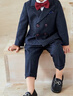 羅蒙男童小西裝男寶寶周歲生日花童禮服兒童畢業(yè)演出服套裝新款小西服 3件套=外套+褲子+領(lǐng)結 90 曬單實(shí)拍圖