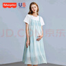 費雪（Fisher-Price）費雪孕婦夏裝連衣裙2025新款時尚假兩件寬松T恤長裙夏季孕婦裙子 綠色連衣裙 XL【145-165斤適穿】 曬單實拍圖