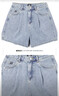Lee25新品舒適喇叭經(jīng)典五袋款設計淺藍色女牛仔短褲顯瘦潮A08075 曬單實(shí)拍圖