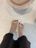 啄木鳥(niǎo)透明涼鞋女夏季2025新款高跟鞋一字外穿法式?jīng)鐾闲指淙棺优?米白色 37 (235mm) 曬單實(shí)拍圖