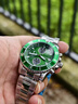 羅米緹慕手表男士石英表 瑞士認證水鬼系列防水名表學(xué)生多功能全自動(dòng)男表 RM6002/綠圈綠面/深度防水 曬單實(shí)拍圖