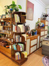 初賞實(shí)木旋轉書(shū)架落地置物架家用客廳置物柜簡(jiǎn)易儲物柜學(xué)生轉角柜書(shū)柜 【實(shí)木芯-5層】煙霞雪松木46*142 配有圖紙-自行安裝 曬單實(shí)拍圖