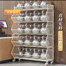 聚驪匯超市零食貨架陳列架便利店藥店置物架飲料商品多層展示架理貨神器 四層白色【長60寬45高110】 曬單實拍圖