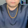 匠佰鋪金包銀古巴項鏈男款馬鞭鏈999足黃包金老板鏈潮男士金店爆款寬版 金包銀馬鞭項鏈10g 包金約1g 曬單實(shí)拍圖