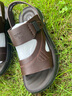 蜻蜓牌涼鞋男士夏季2025新款休閑沙灘鞋真皮厚底防滑耐磨兩用軟底涼拖鞋 棕色 41 曬單實(shí)拍圖