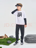 NIKE3BRAND 耐克童裝男女童純棉長(cháng)袖T恤+長(cháng)褲2件套秋季長(cháng)T套裝 曬單實(shí)拍圖