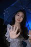 蕓蕁裙子女夏季2025新款法式度假暈染海邊燙金氣質溫柔連衣裙藍色蝴蝶 灰藍色 【送銀色蝴蝶】 XL 建議115-125斤穿 曬單實拍圖