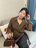 CinvaiKrose【趙昭儀同款】包包女包2025新款手提保齡球斜挎包教師節(jié)禮物生日 咖啡色【送女友老婆女生禮物走心】 曬單實(shí)拍圖