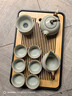 琦軒源米黃汝窯功夫茶具套裝陶瓷茶壺蓋碗茶杯茶盤(pán)辦公室茶具整套家用 米黃汝窯故里吉祥壺9件套+茶盤(pán) 曬單實(shí)拍圖
