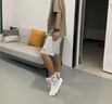 回力男鞋2025新款網(wǎng)面透氣鞋子男時(shí)尚休閑飛織鞋男 白霧藍(lán)黃色  42  曬單實(shí)拍圖