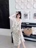艾柔丹夏裝新品碎花連衣裙女裝清新衣服套裝兩件套裙子女夏季2025新款 小外衫+吊帶裙 S 曬單實(shí)拍圖