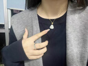 藝香天然和田玉952銀項(xiàng)鏈彌勒佛佛公吊墜玉石玉佛掛件女笑佛玉墜 高冰淺青色吊墜+925銀項(xiàng)鏈 曬單實(shí)拍圖