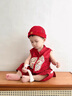 G.DUCKKIDS小黃鴨周歲禮服男寶寶抓周衣服女漢服百日宴百天滿(mǎn)月嬰兒套裝夏季 紅色+香囊 90 建議1~2歲【 80-90cm】cm 曬單實(shí)拍圖