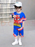 小咕嘟熊童裝男童童夏裝蜘蛛俠衣服兒童套裝短袖發(fā)光兩件套cosplay寶寶 藍色發(fā)光+面具 110 曬單實拍圖
